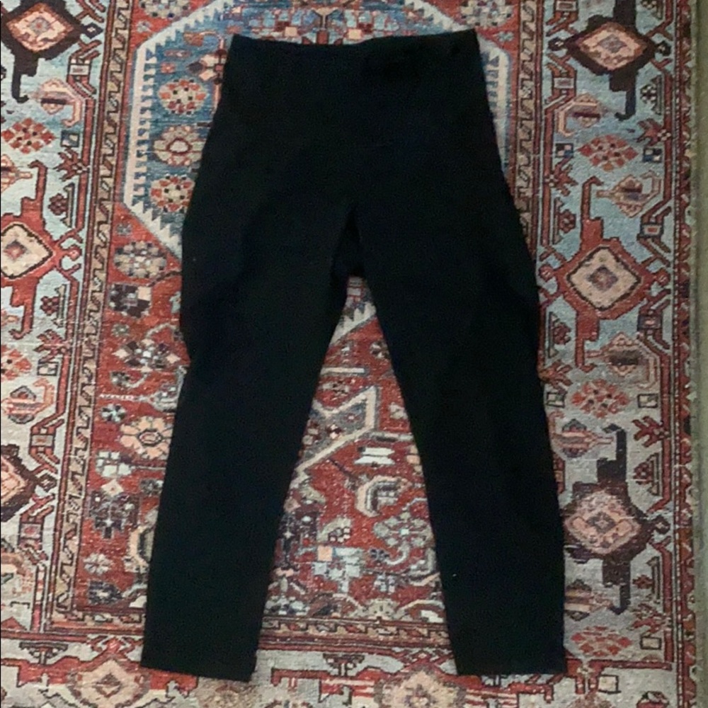 Black mid rise leggings